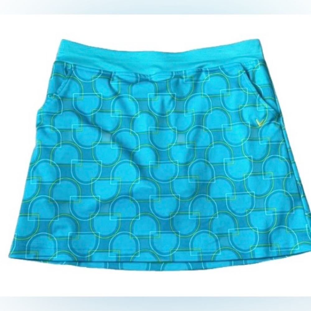 Callaway Pull On Geometric Print Golf Skort Turquoise Size S Vibrant Sporty